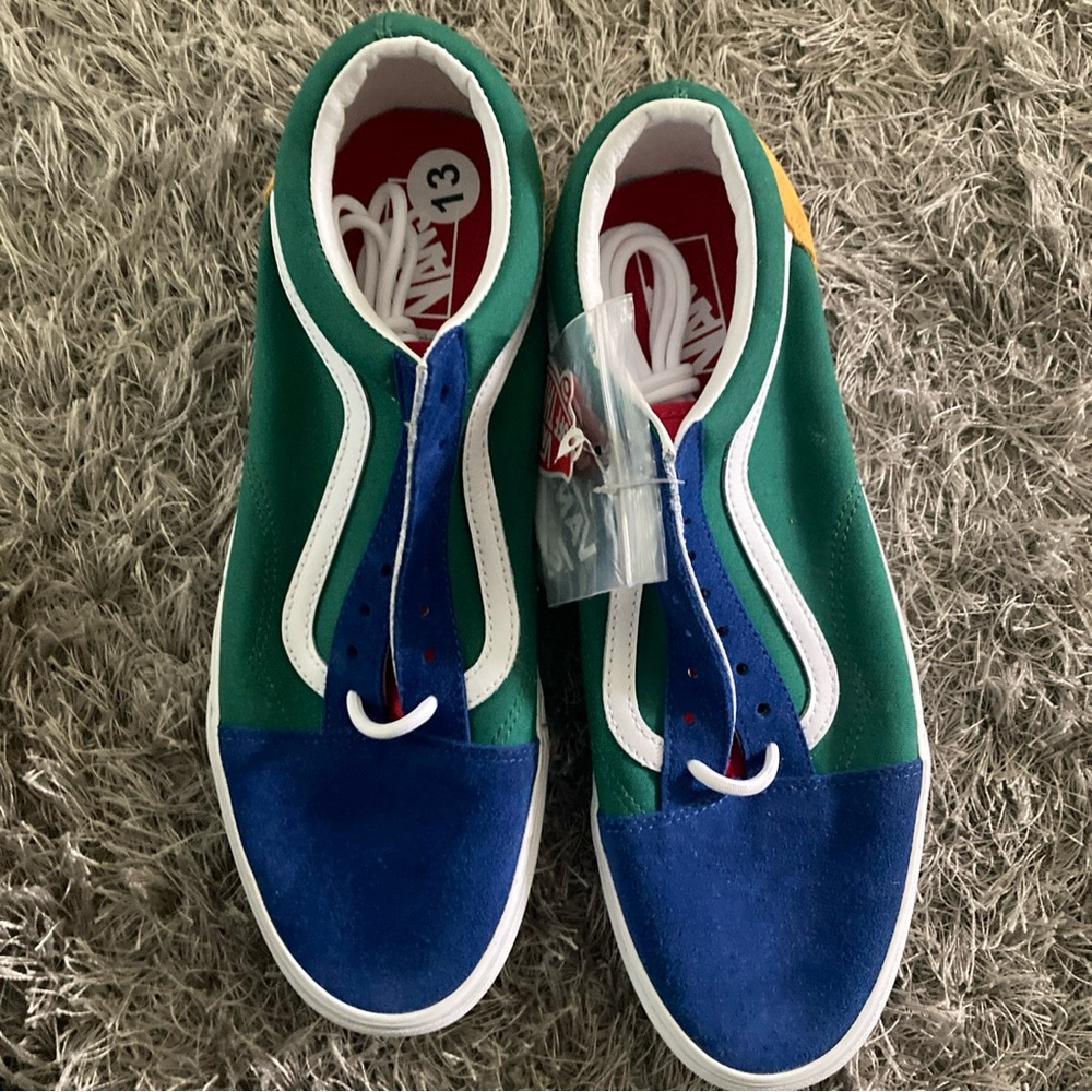 Ol Skool color block vans low top men size 13